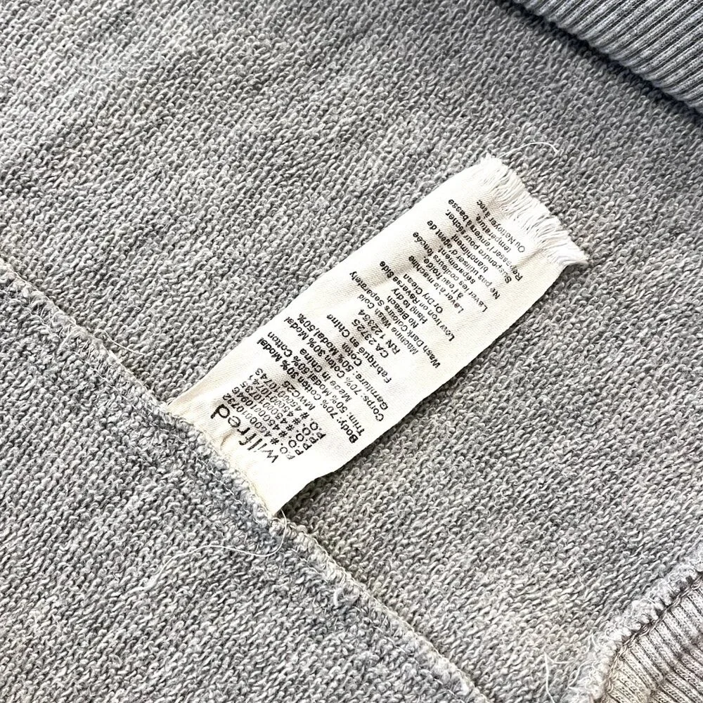 Wilfred Aritzia Diderot Cocoon Shawl Cardigan Sweater XXS XS Grey Silver Studs - Picture 4 of 10